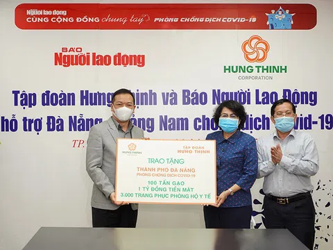Tập đoàn Hưng Thịnh tiếp sức TP.Đà Nẵng và tỉnh Quảng Nam phòng chống dịch Covid-19