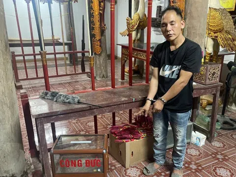 Bắt đối tượng chuyên trộm tiền công đức tại các đình, chùa