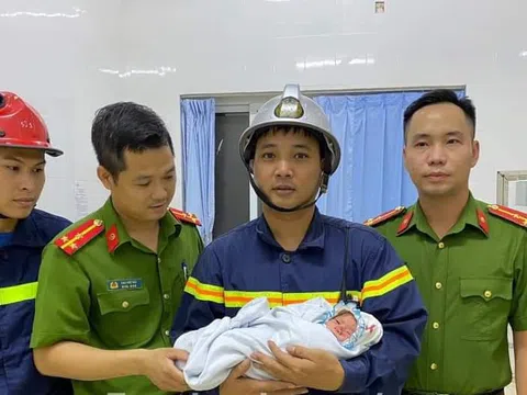 Giải cứu thành công bé trai sơ sinh bị bỏ rơi giữa khe tường hẹp