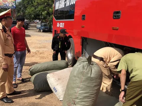 Thu giữ gần 500kg thuốc bắc không nguồn gốc "ẩn mình" trên xe khách