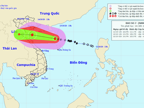 Bão số 7 giật cấp 12, Bắc Bộ và Bắc Trung Bộ mưa to trên diện rộng