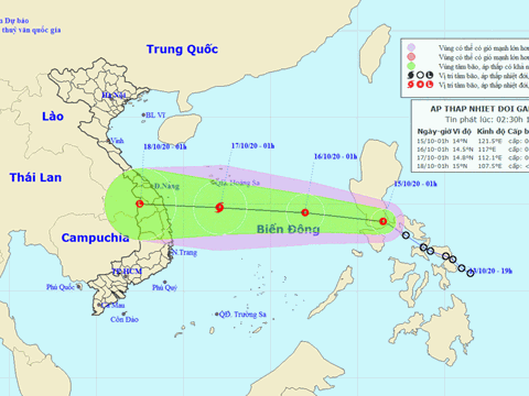 Áp thấp nhiệt đới sắp vào Biển Đông, có khả năng mạnh thành bão