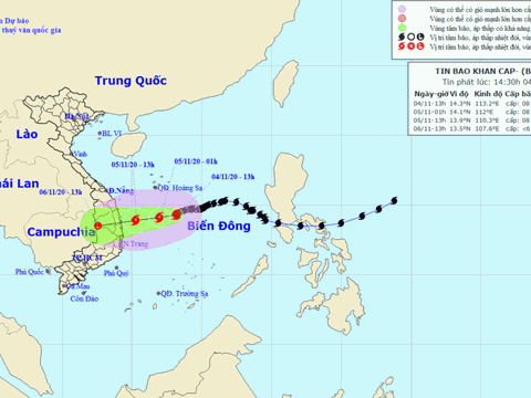 Các tỉnh từ Hà Tĩnh đến Quảng Trị sắp mưa to đến rất to do bão số 10