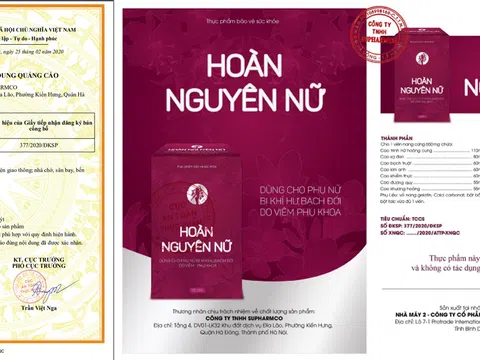 Thực phẩm Hoàn Nguyên Nữ không phải thuốc chữa bệnh phụ khoa, người dùng cần thận trọng