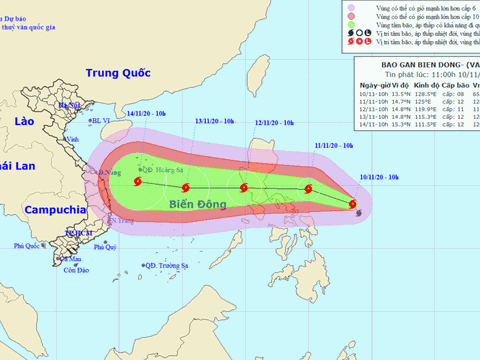 Bão số 13 giật cấp 15 sắp vào Biển Đông