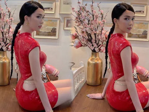 Ngọc Trinh khoe vòng eo không mỡ thừa dù ăn Tết linh đình