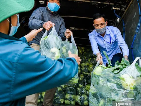 Hà Nội: Người dân đội nắng "giải cứu" nông sản Hải Dương