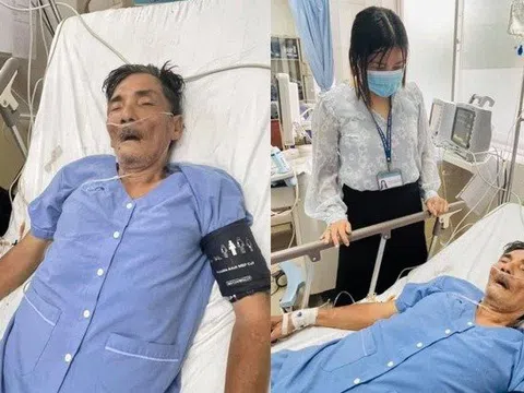 Xót xa hình ảnh tiều tuỵ, cô đơn của Thương Tín khi đột quỵ