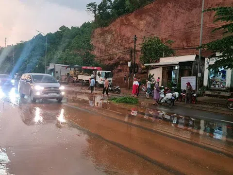 Đồng Nai: Sạt lở quả đồi đang khai thác, bùn đất tràn đường quốc lộ