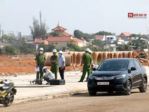 Bộ Công an kiểm tra thực địa một dự án lấn biển ở tỉnh Bình Thuận
