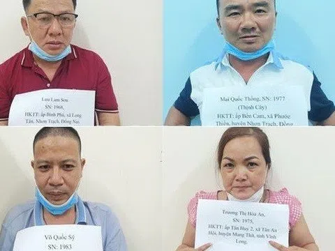 Đồng Nai: Tạm giữ 5 đối tượng đánh bạc qua mạng, thu giữ hơn 100 triệu đồng