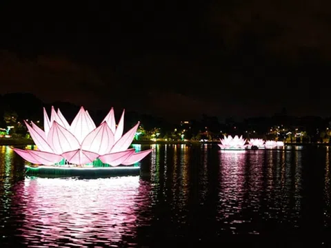 Đà Lạt: Lễ thắp sáng 7 đóa hoa sen kính mừng Đại lễ Phật Đản