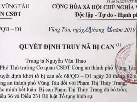 Truy nã “nữ quái” 9X hành nghề trộm cắp tài sản ở TP.Vũng Tàu